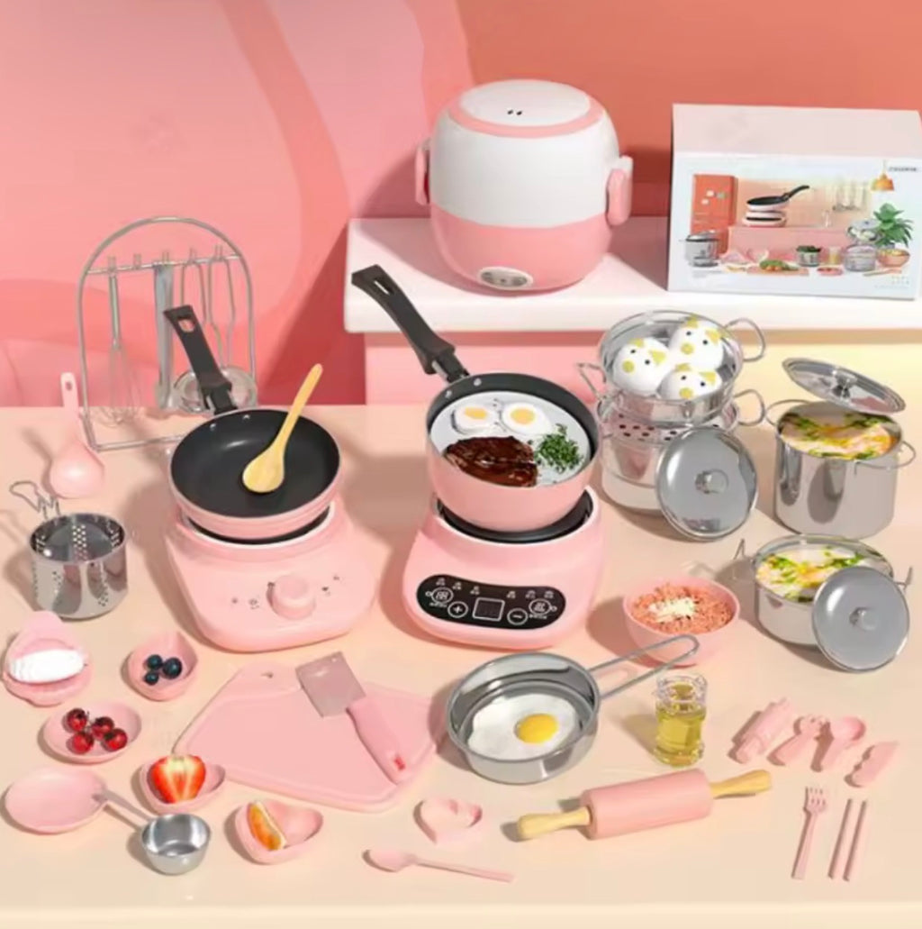 Kids Real Cooking Set with Electric Hot Plate – 22PCS Junior Chef Kit