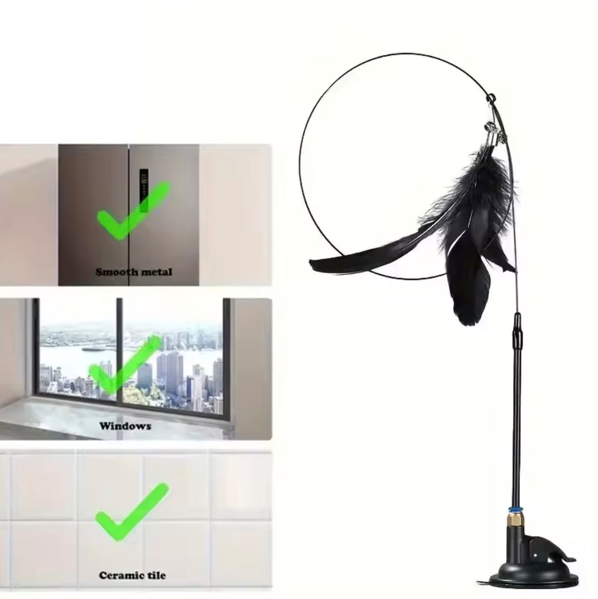 🐱 SuctionPlay™ Interactive Cat Teaser Wand