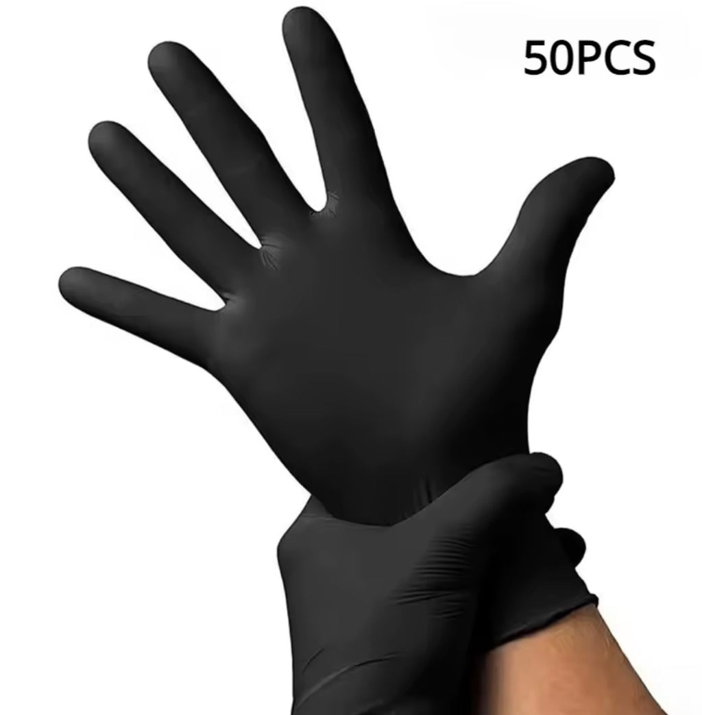 Black Nitrile Disposable Gloves — Heavy Duty, Latex-Free (20 & 50 Pack)
