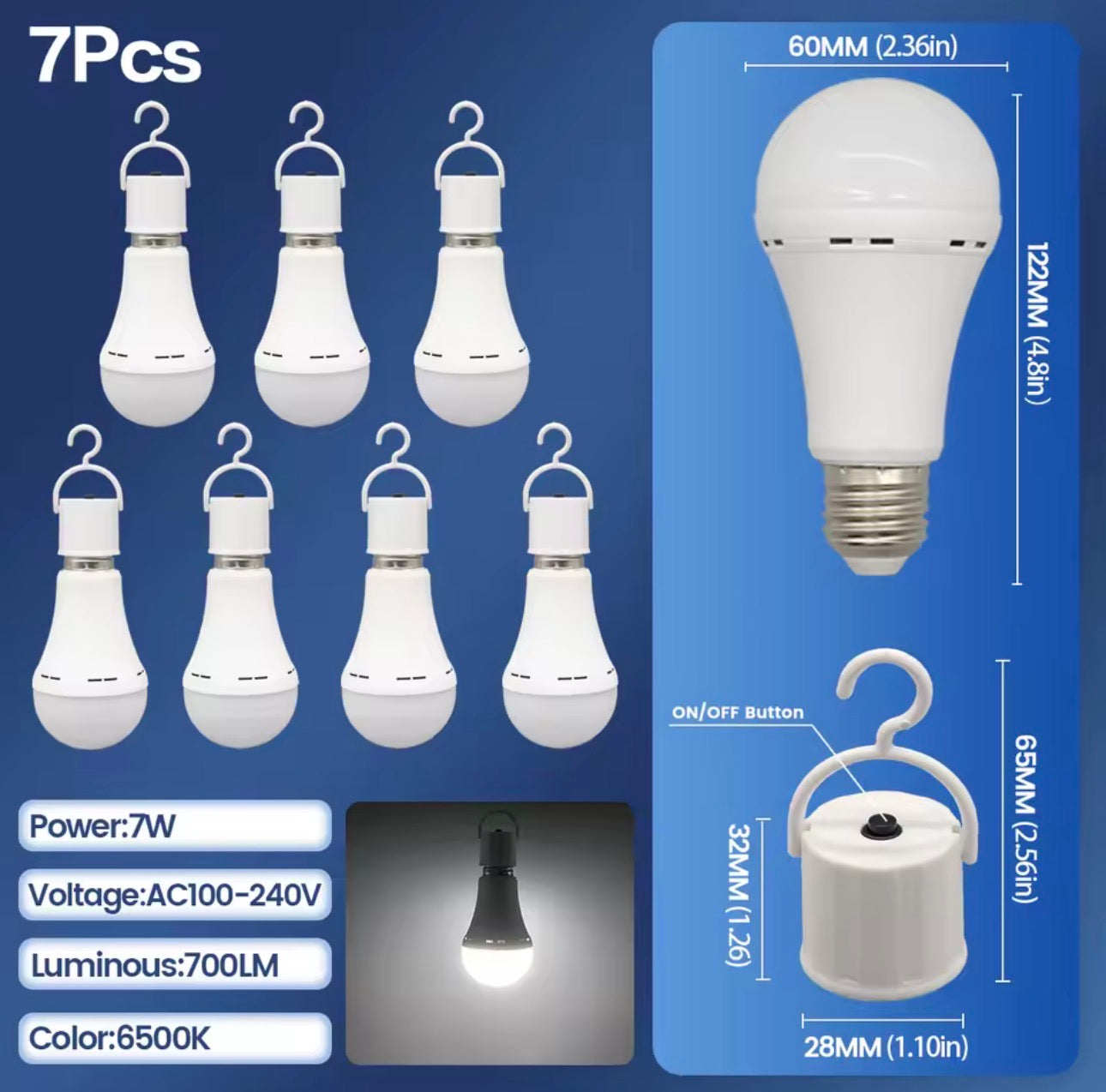 PowerGlow™ Rechargeable Emergency LED Bulb
