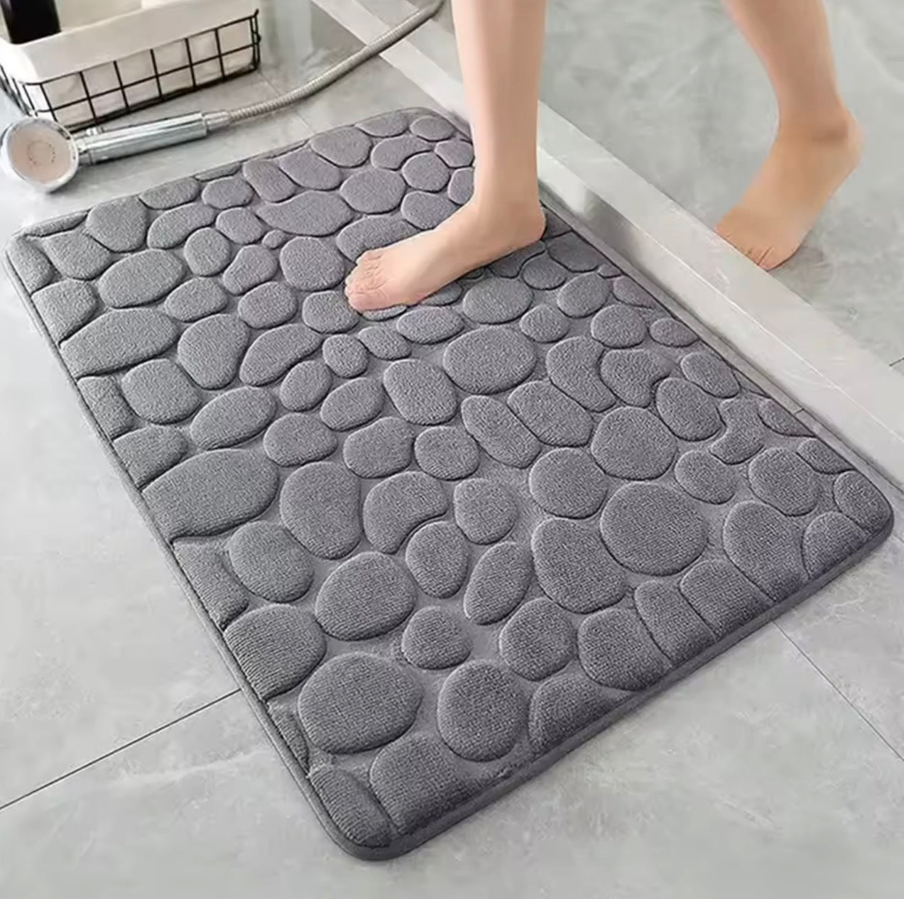 SafeStep™ 3D Non-Slip Bathroom Mat – Absorbent, Quick-Drying, Machine Washable