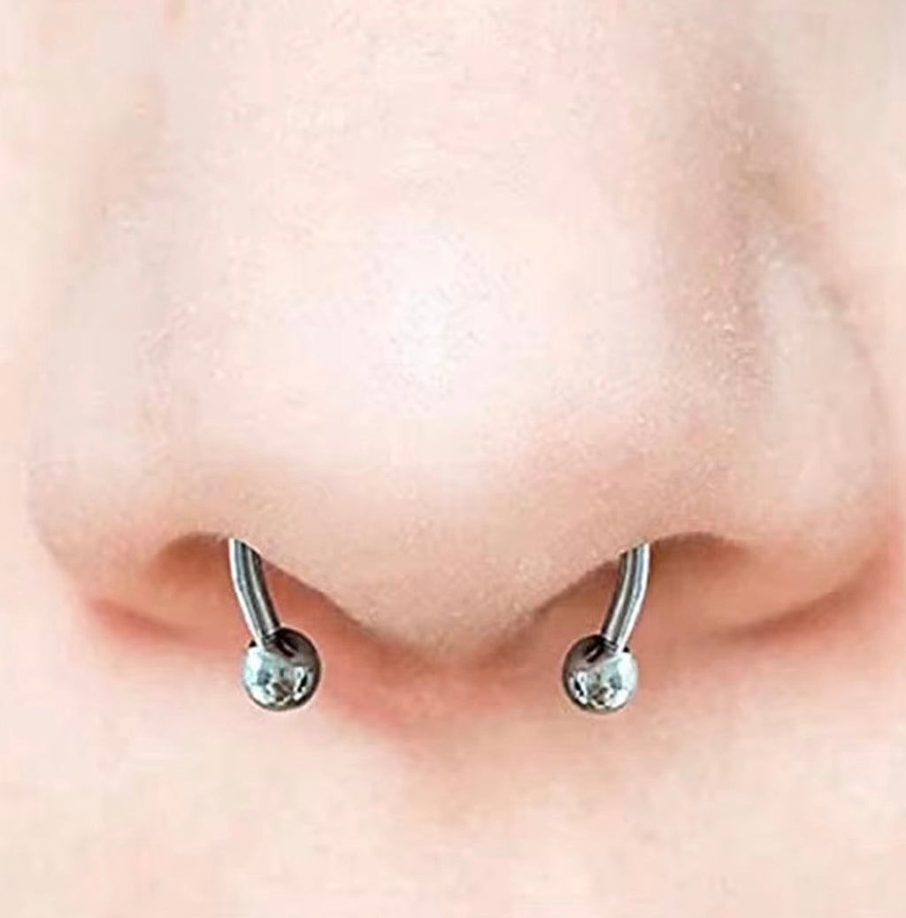 FlexiPierce™ Magnetic Faux Septum Ring – No-Piercing Stainless Steel Nose Hoop