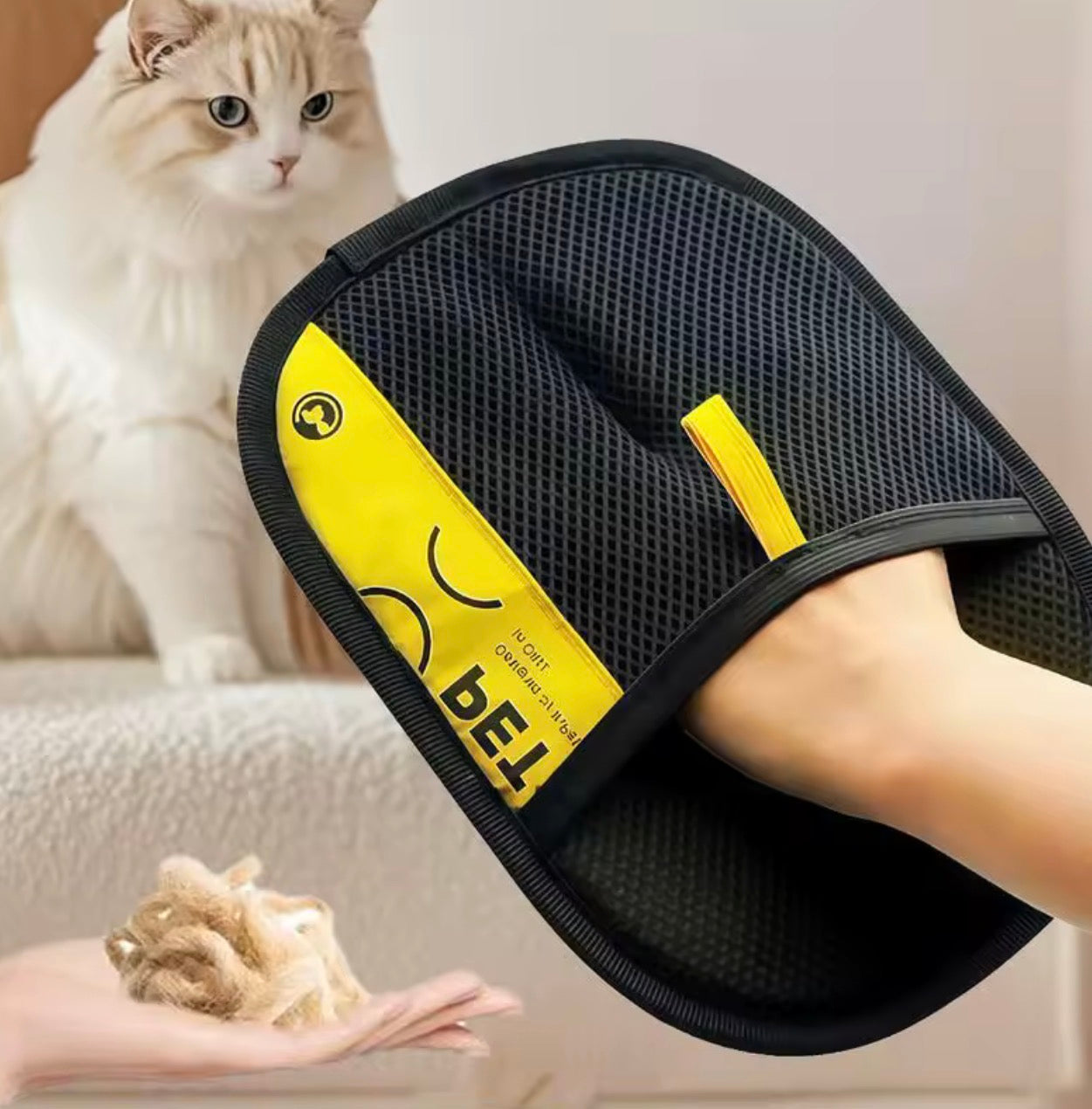 Electrostatic Pet Hair Remover Grooming Gloves – Reusable Deshedding Mitt for Cats & Dogs