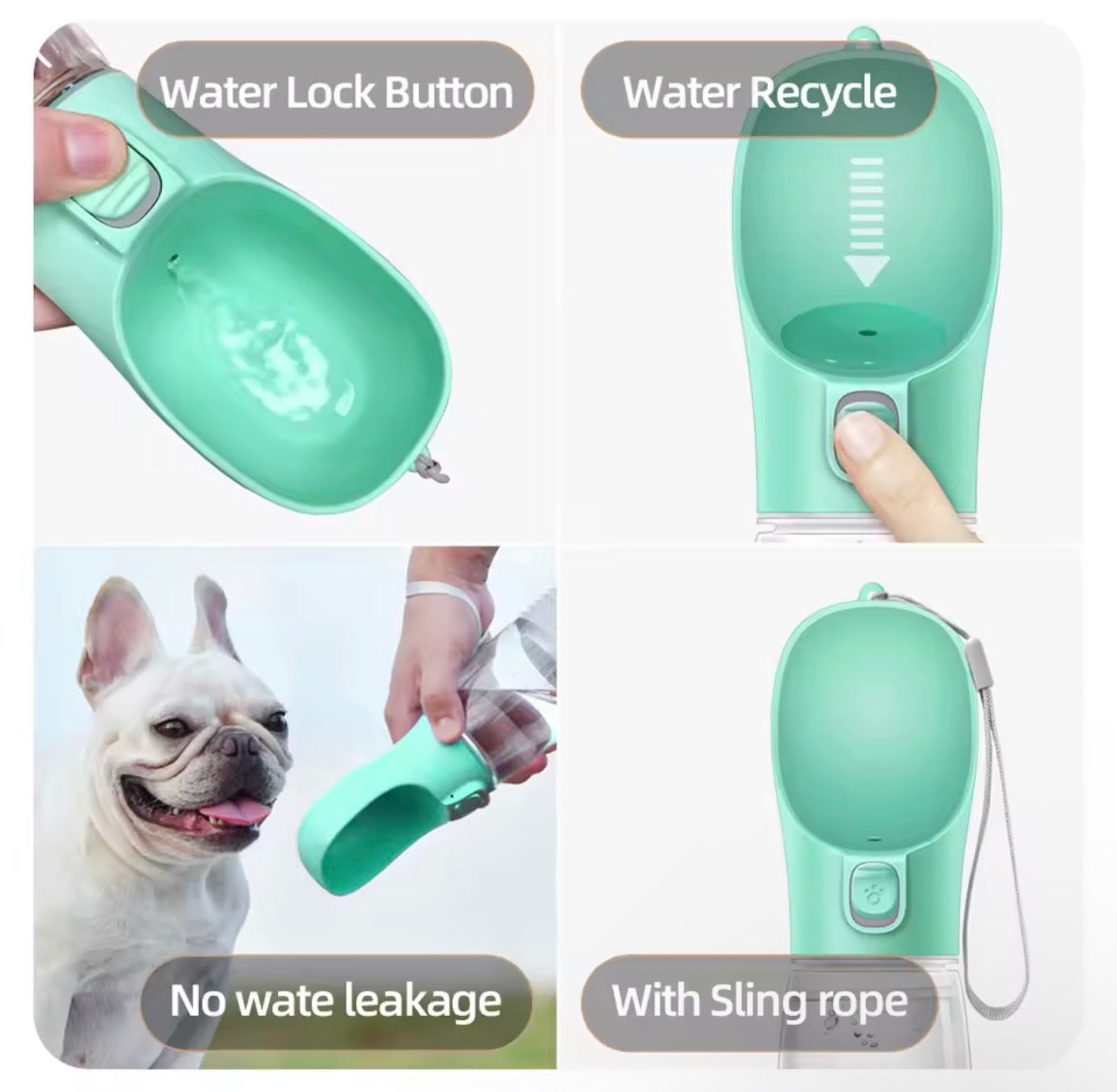 HydraPup™ Portable Dog Water Bottle – Leakproof Outdoor Bottle for Dogs & Cats