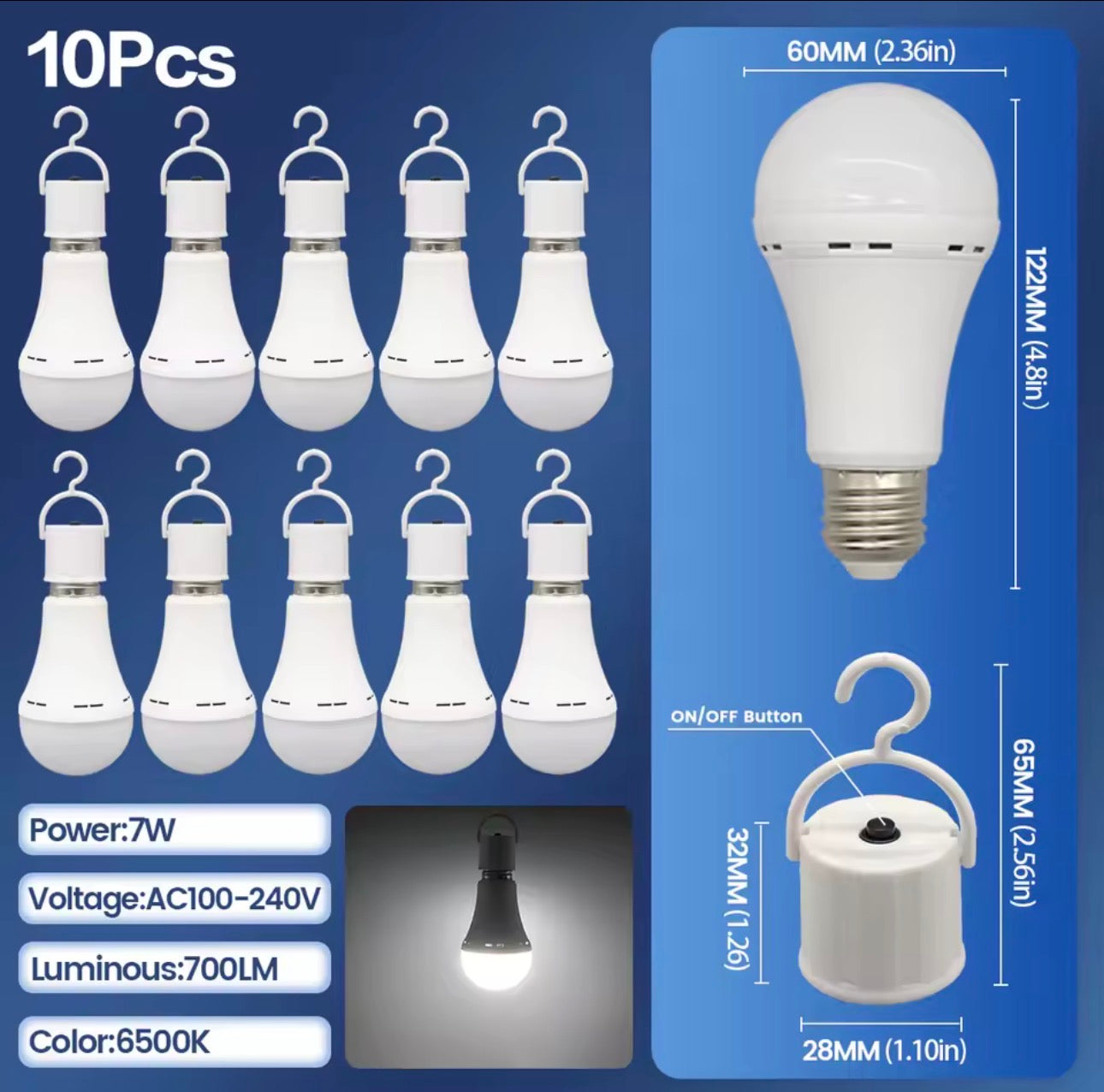 PowerGlow™ Rechargeable Emergency LED Bulb