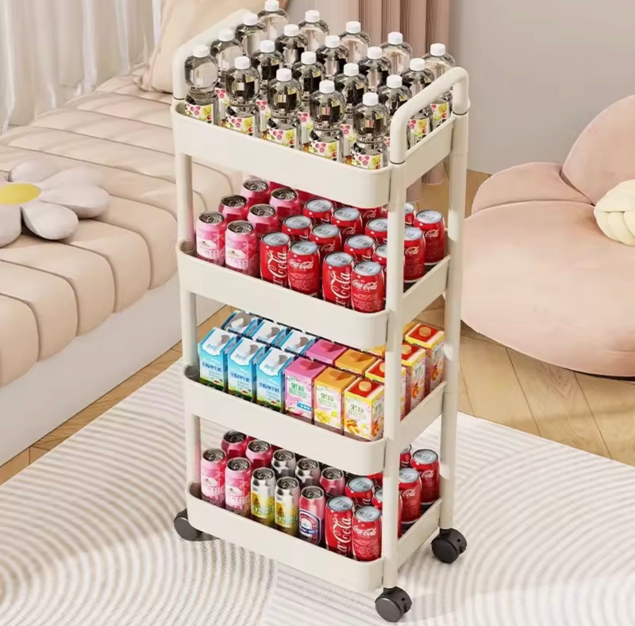 SpaceSaver™ Multi-Layer Rolling Storage Cart