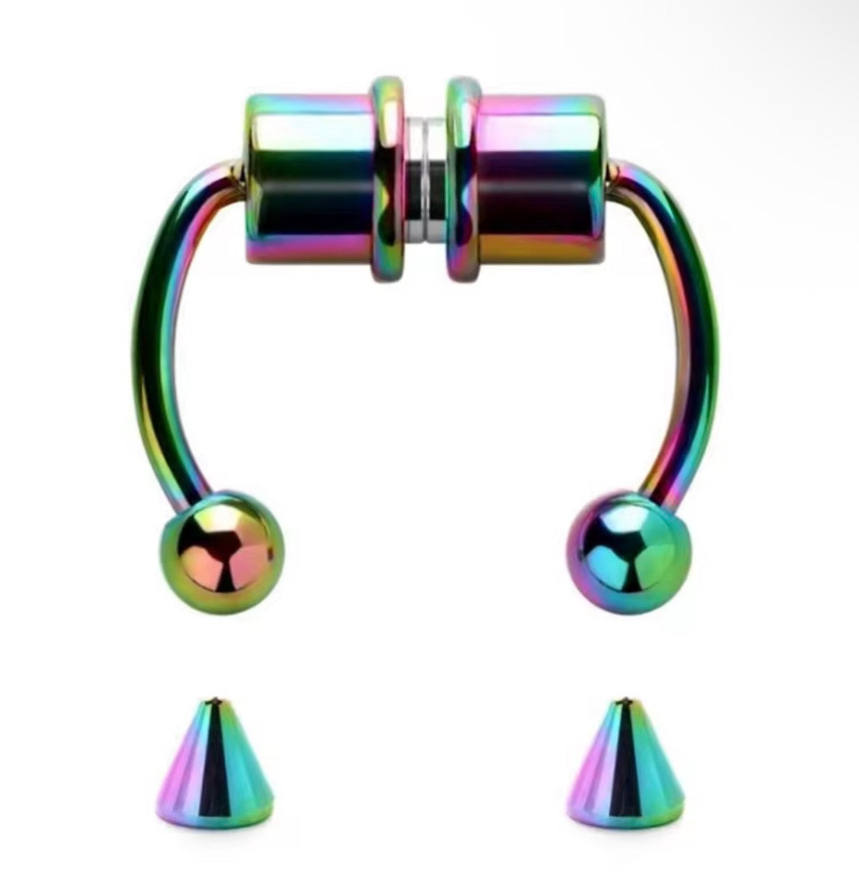 FlexiPierce™ Magnetic Faux Septum Ring – No-Piercing Stainless Steel Nose Hoop