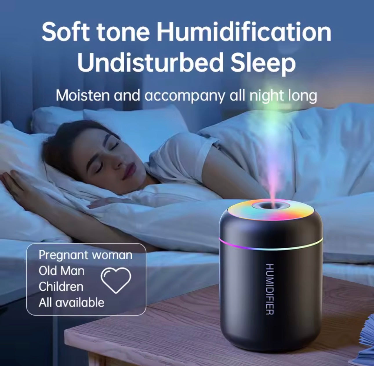 LumiMist™ Mini Air Humidifier & Aroma Diffuser