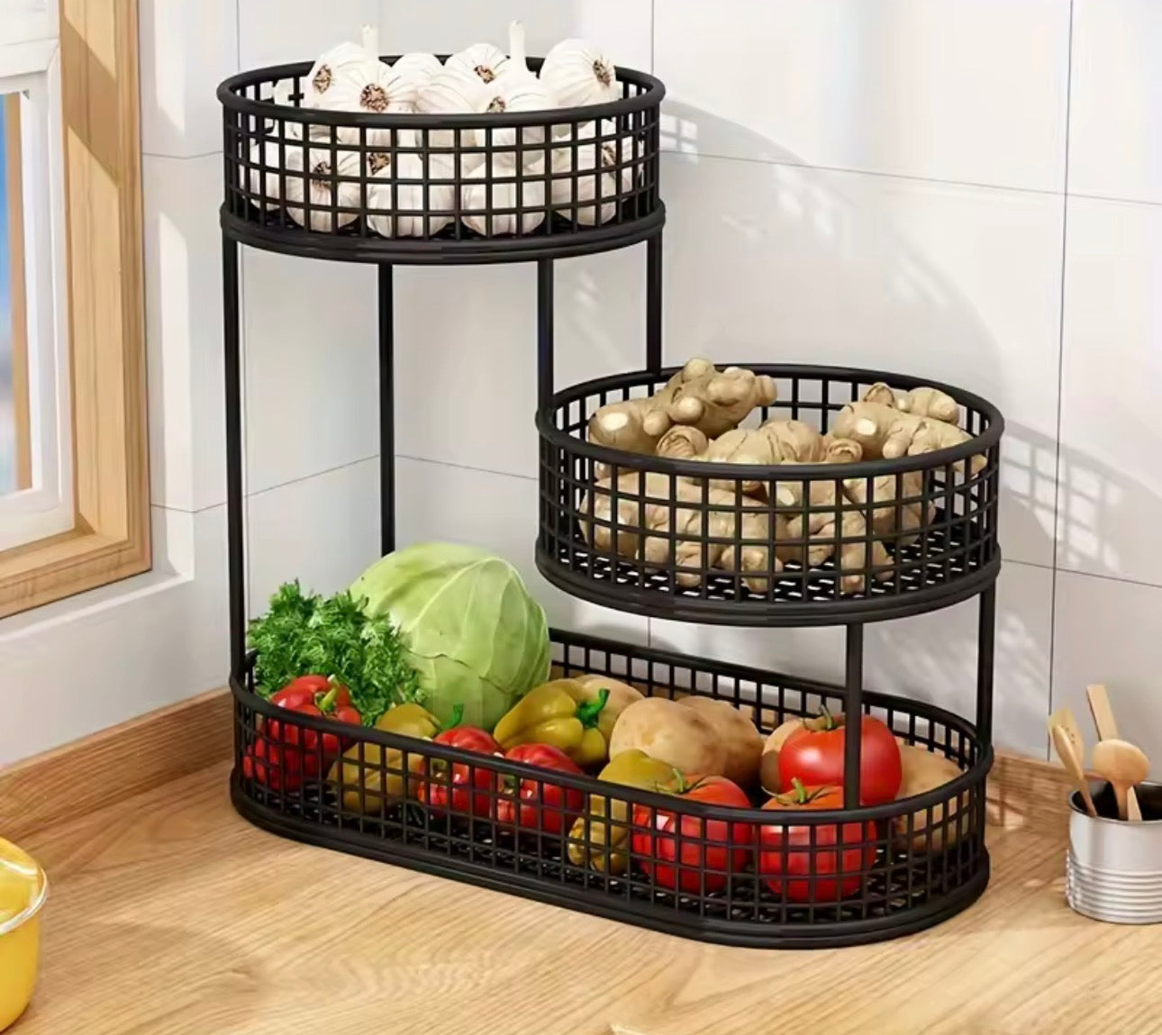 EleganceTier™ Multi-Layer Fruit Display Basket