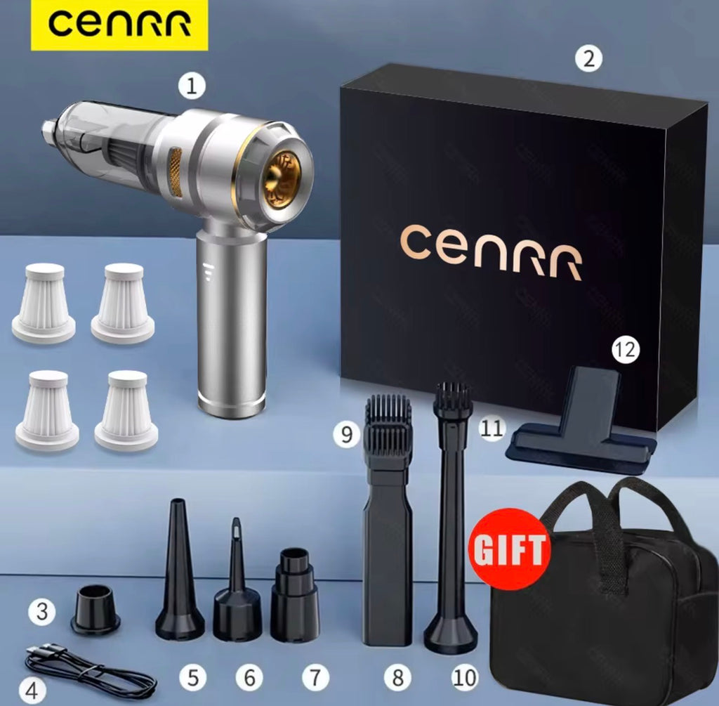 CENRR ProMax™ 998000PA Wireless Car Vacuum – Ultra-Power Portable Cleaner - Luxury Deep-Clean Power in the Palm of Your Hand