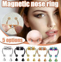 FlexiPierce™ Magnetic Faux Septum Ring – No-Piercing Stainless Steel Nose Hoop