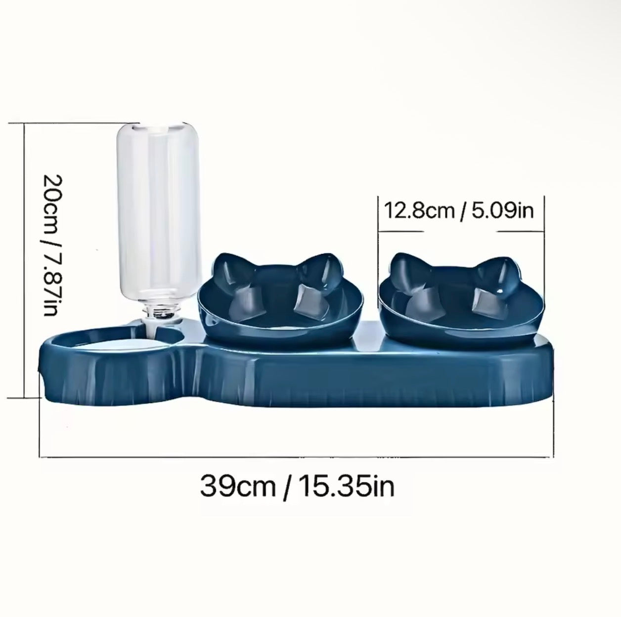 PurrTilt™ 3-in-1 Raised Cat & Dog Bowl Set with Gravity Water Feeder