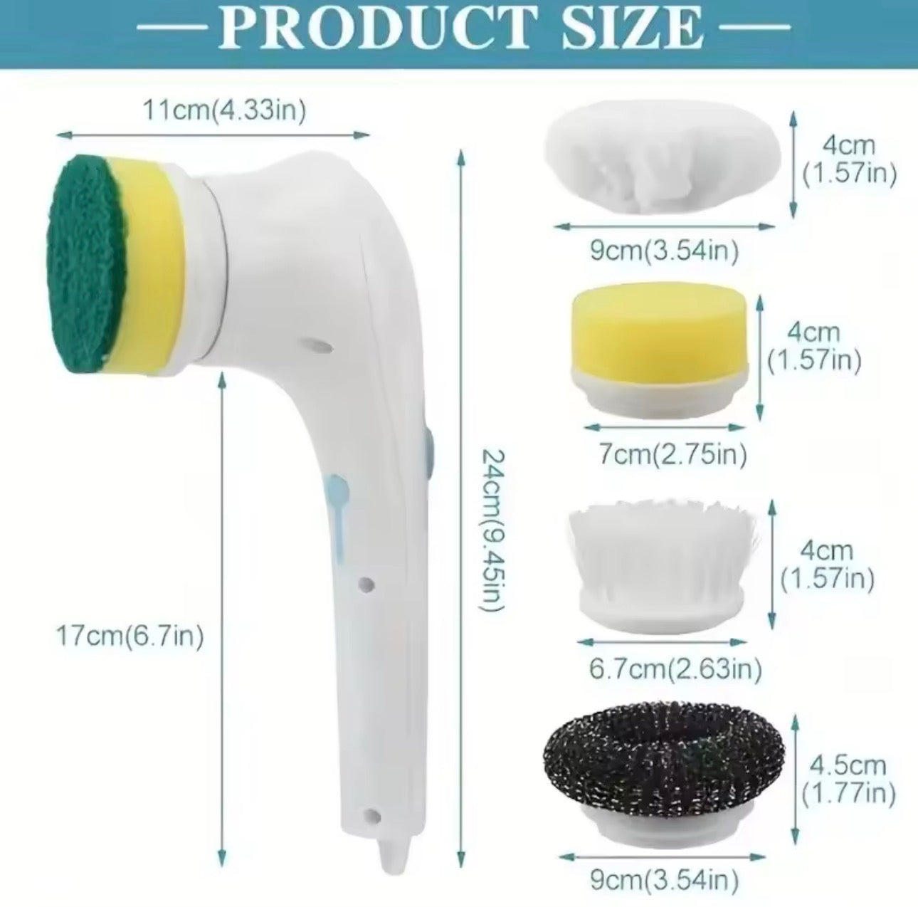 5-in-1 Power Scrubber™ Electric Cleaning Brush