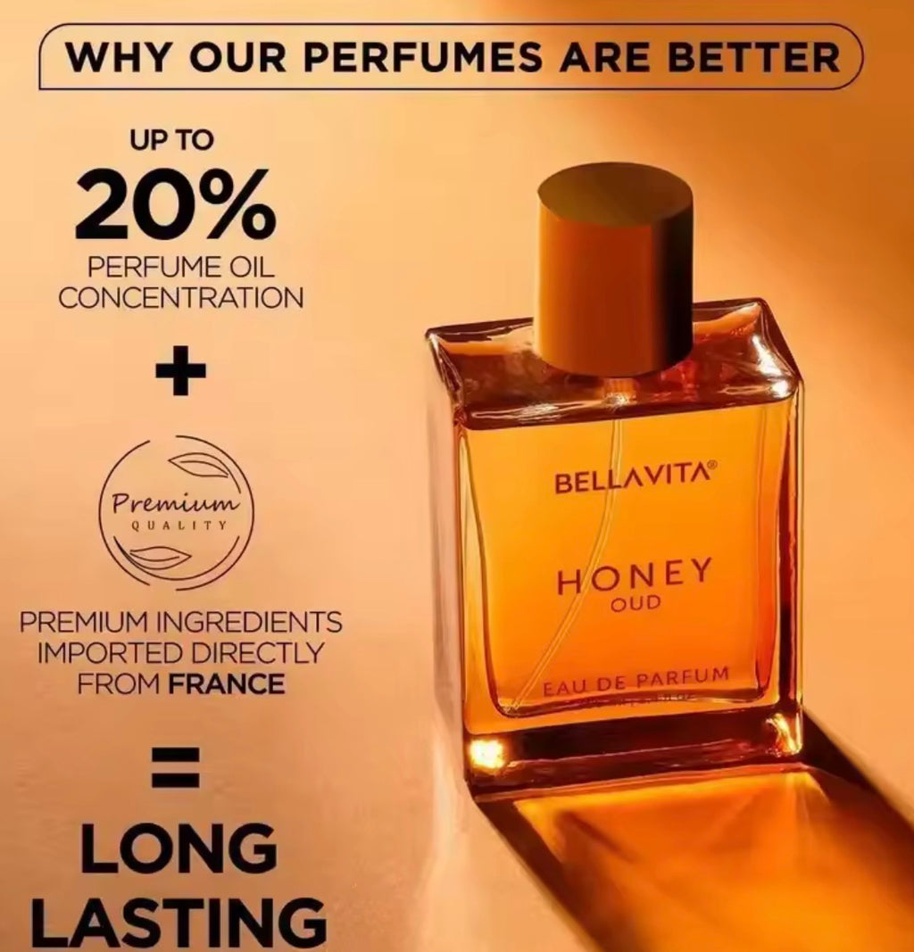 Bella Vita Luxury Honey Oud 100ML Eau De Parfum — Long‑Lasting Arabian Unisex Fragrance