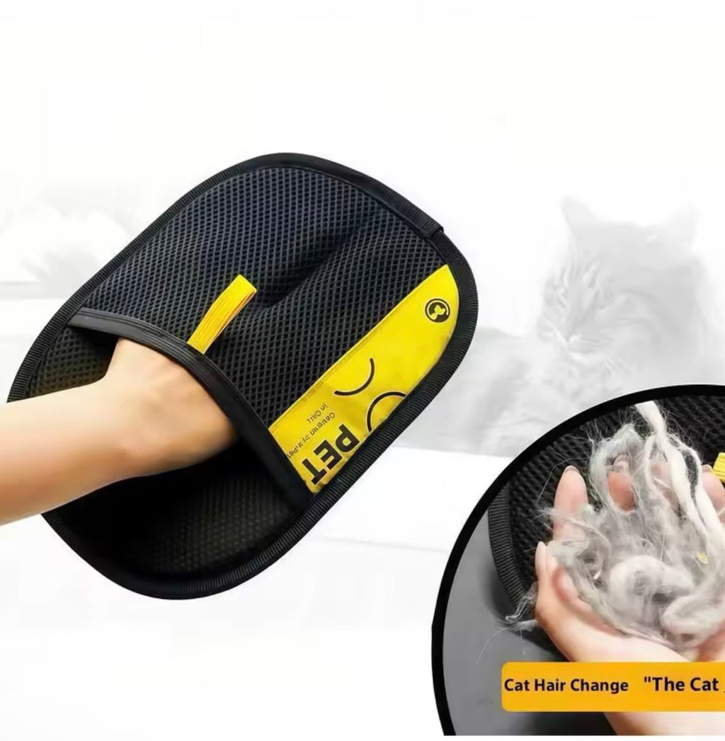 Electrostatic Pet Hair Remover Grooming Gloves – Reusable Deshedding Mitt for Cats & Dogs