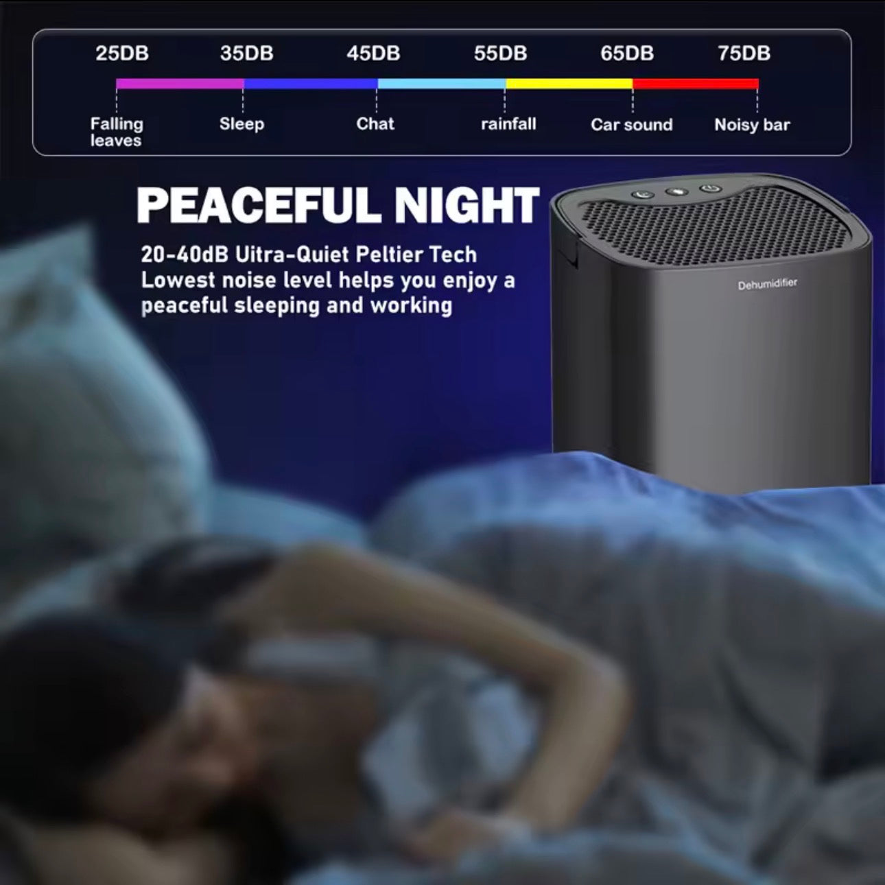 PureDry™ Portable Quiet Air Dehumidifier