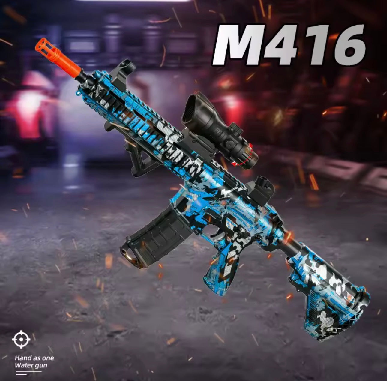 M416 Electric Gel Ball Blaster Toy – Automatic Water Bead Launcher for Outdoor Play
