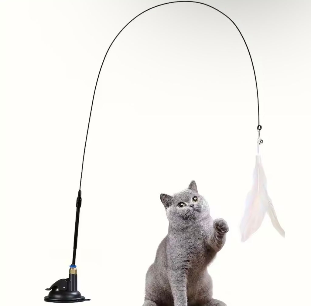 🐱 SuctionPlay™ Interactive Cat Teaser Wand