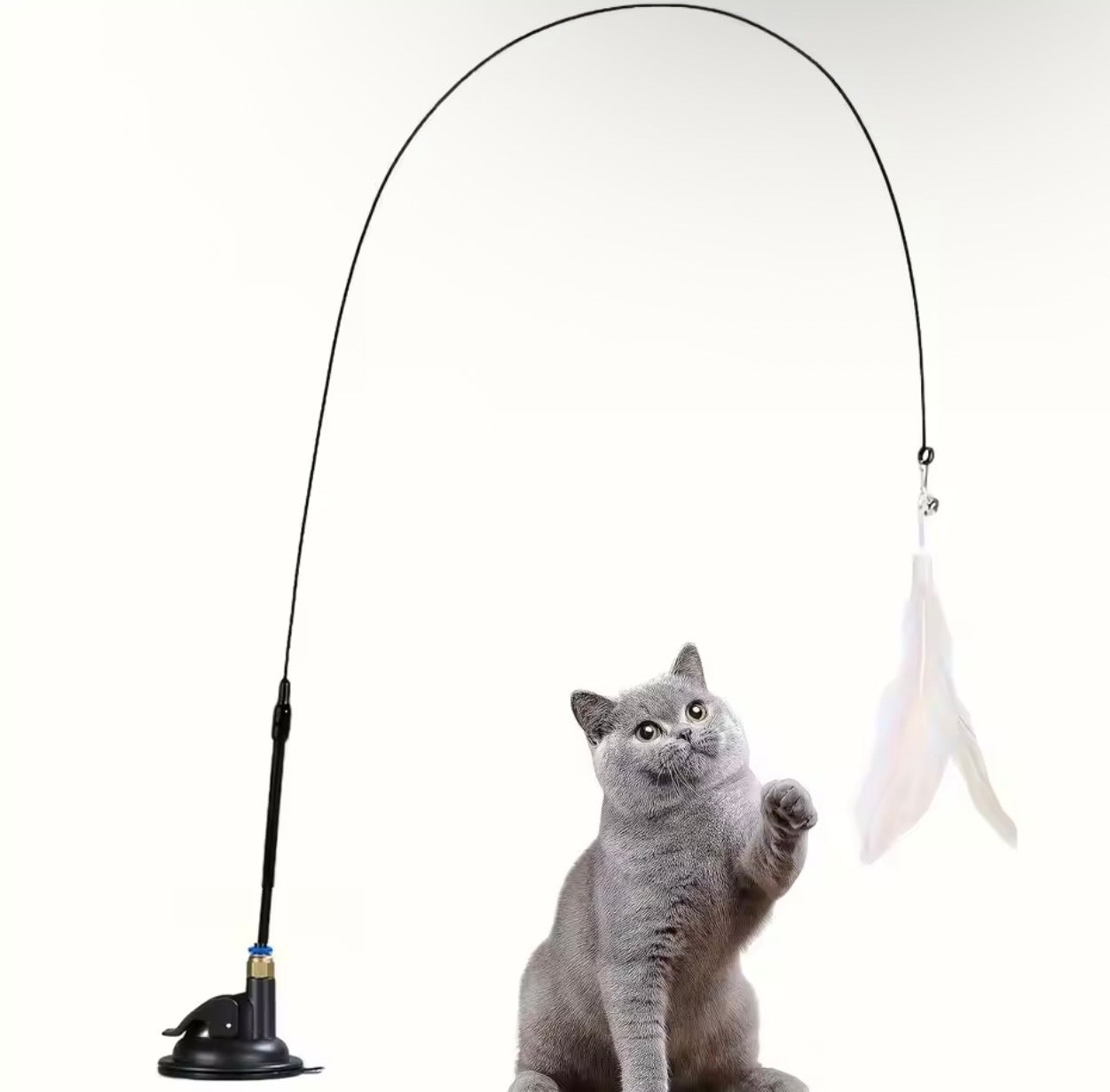 🐱 SuctionPlay™ Interactive Cat Teaser Wand
