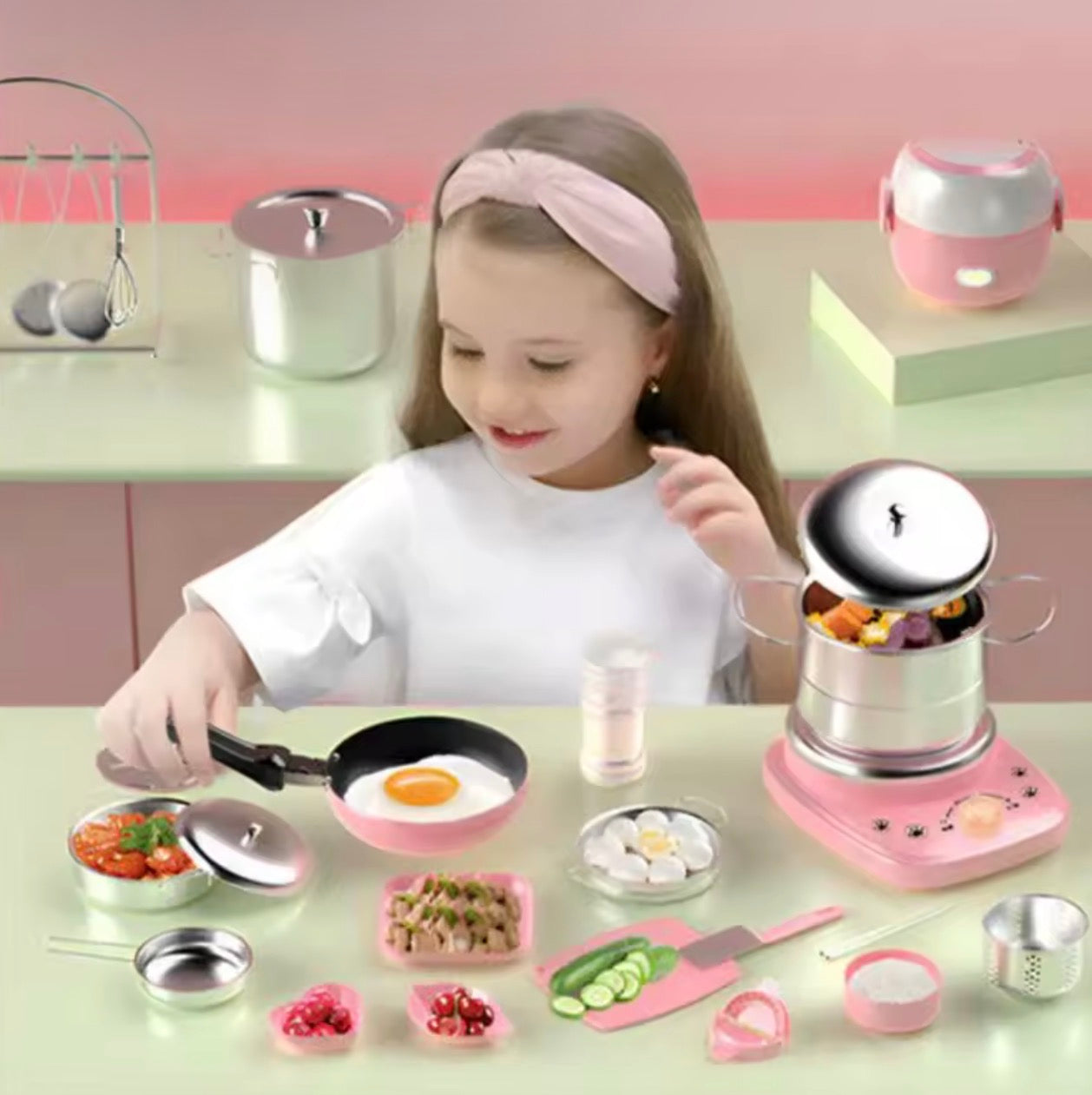 Kids Real Cooking Set with Electric Hot Plate – 22PCS Junior Chef Kit