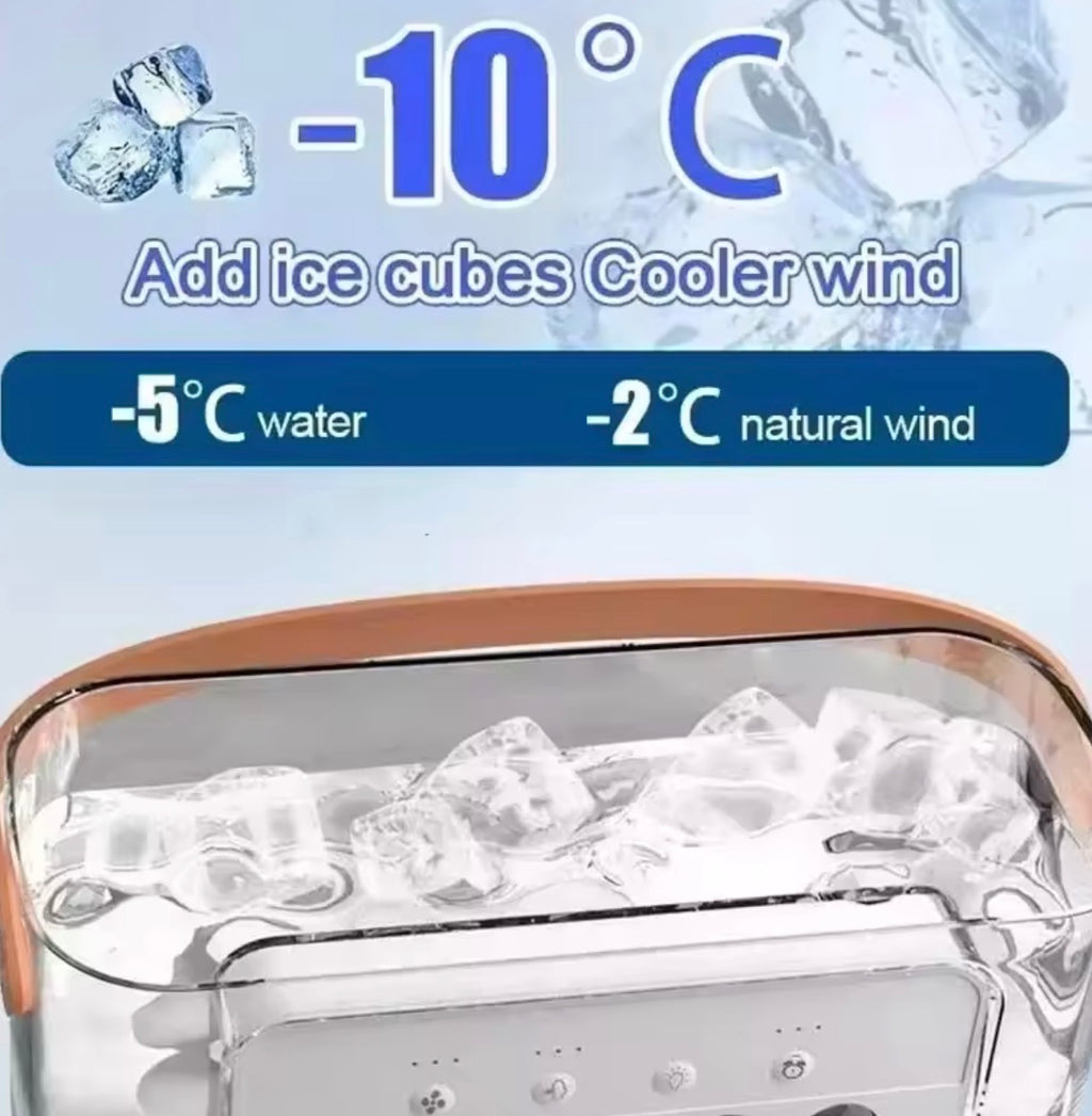BreezeMax™ 3-in-1 Mini Air Cooler, LED Night Light & Portable Humidifier Fan