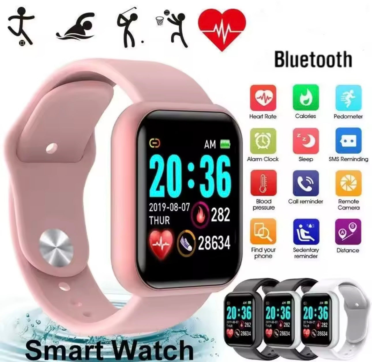 ⌚ SmartFit Pro™ Bluetooth Fitness Watch