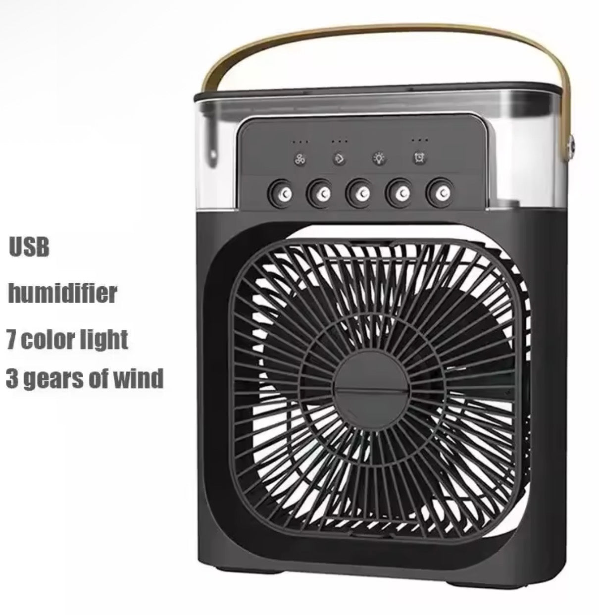 BreezeMax™ 3-in-1 Mini Air Cooler, LED Night Light & Portable Humidifier Fan