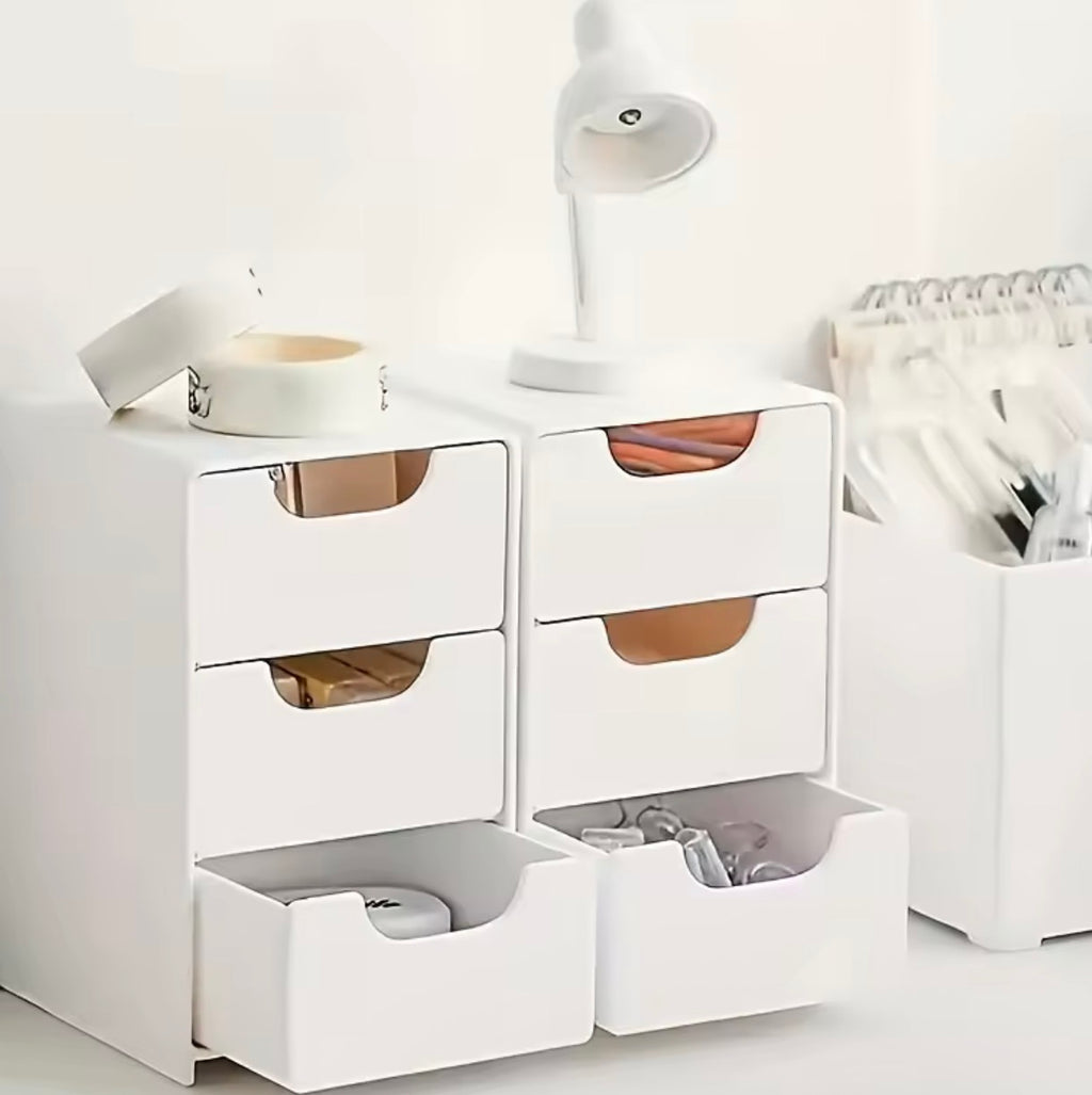 ChicVault™ 3-Tier Organizer with Drawers – Aesthetic Desk & Vanity Storage
Declutter Beautifully. Organize Effortlessly.