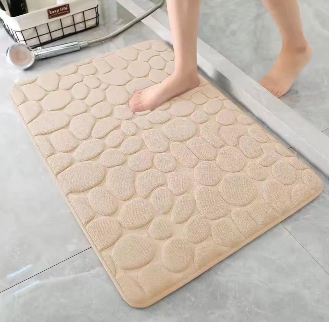 SafeStep™ 3D Non-Slip Bathroom Mat – Absorbent, Quick-Drying, Machine Washable