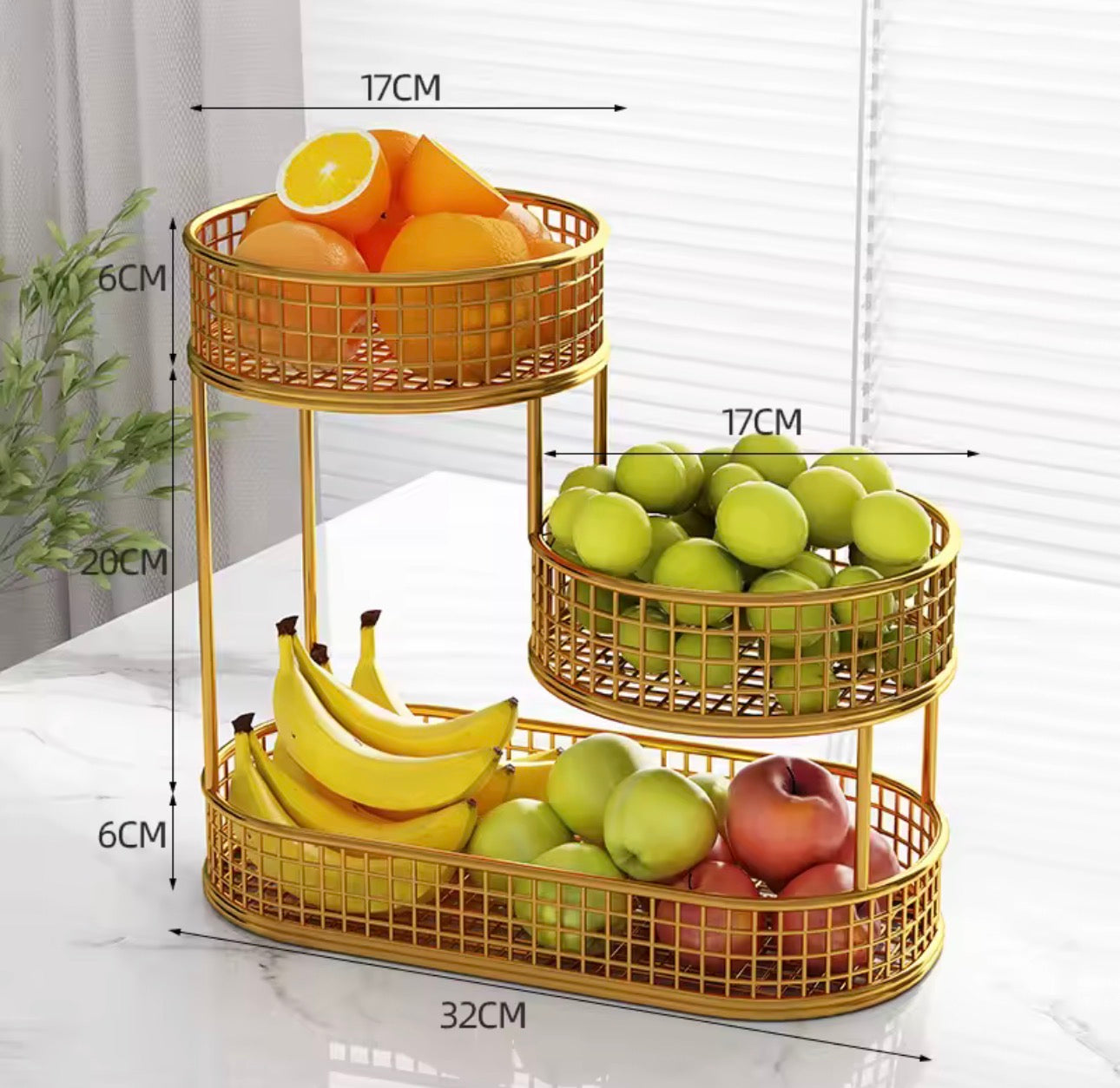 EleganceTier™ Multi-Layer Fruit Display Basket