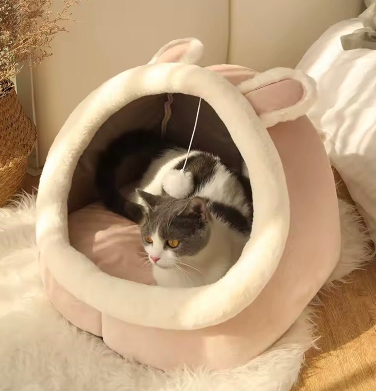 CozyCave™ Deep Sleep Cat Bed – Foldable Washable Pet Cave for Cats The Snuggly Hideaway Your Pet Will Never Want to Leave