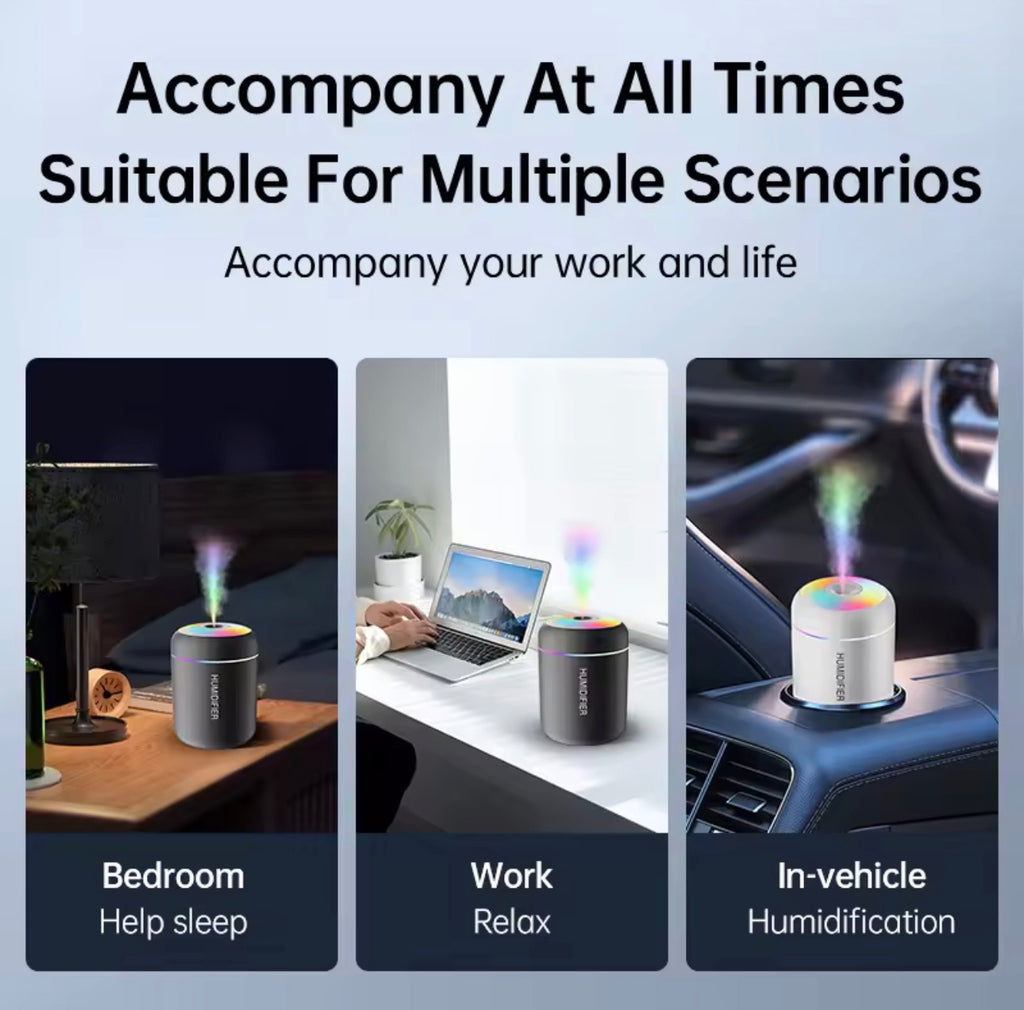 LumiMist™ Mini Air Humidifier & Aroma Diffuser