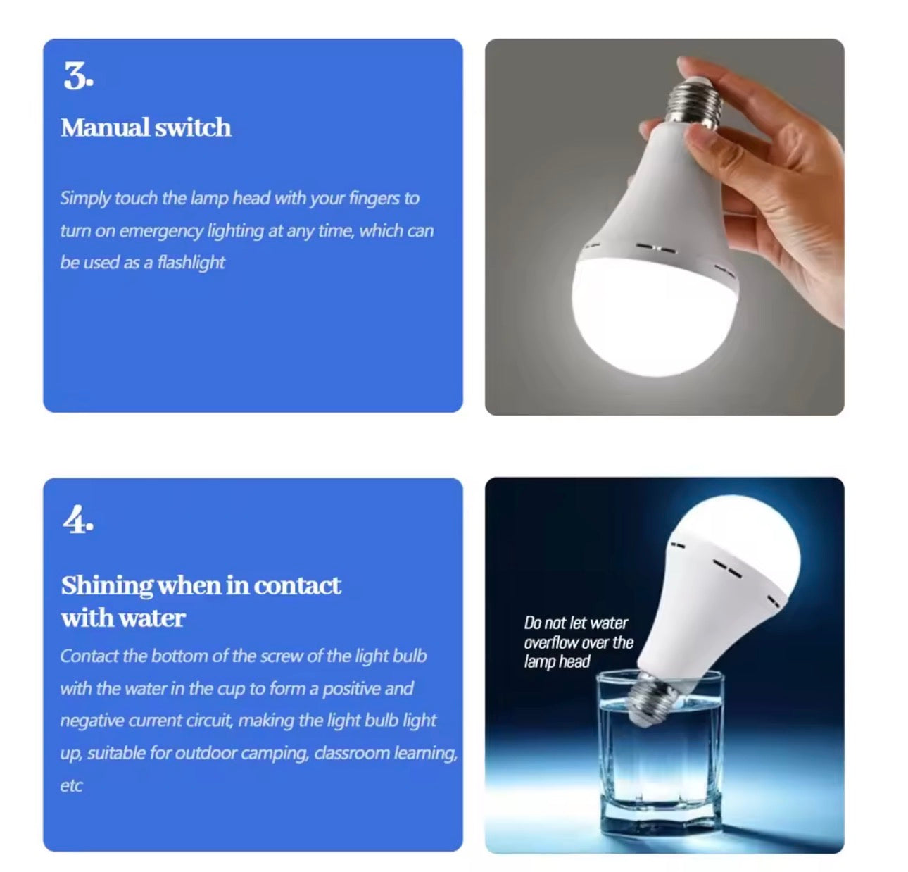 PowerGlow™ Rechargeable Emergency LED Bulb