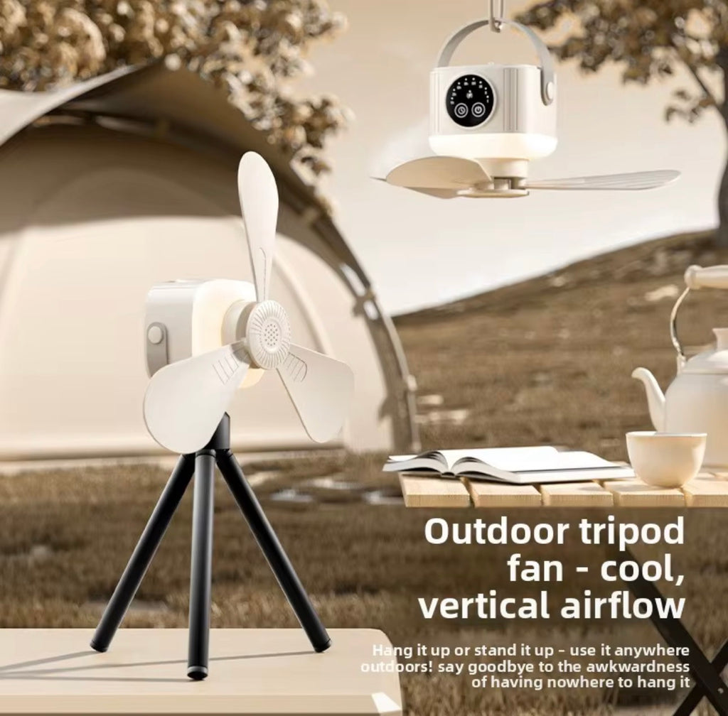 Portable Rechargeable Ceiling Fan – Quiet USB Hanging Fan for Bed, Dorm & Camping