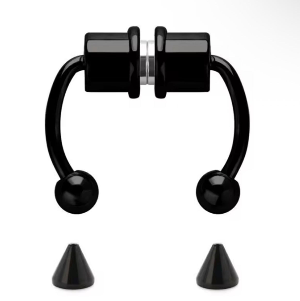 FlexiPierce™ Magnetic Faux Septum Ring – No-Piercing Stainless Steel Nose Hoop