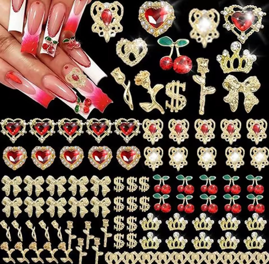 GlamCharm™ 48-Piece Y2K Nail Charm Kit