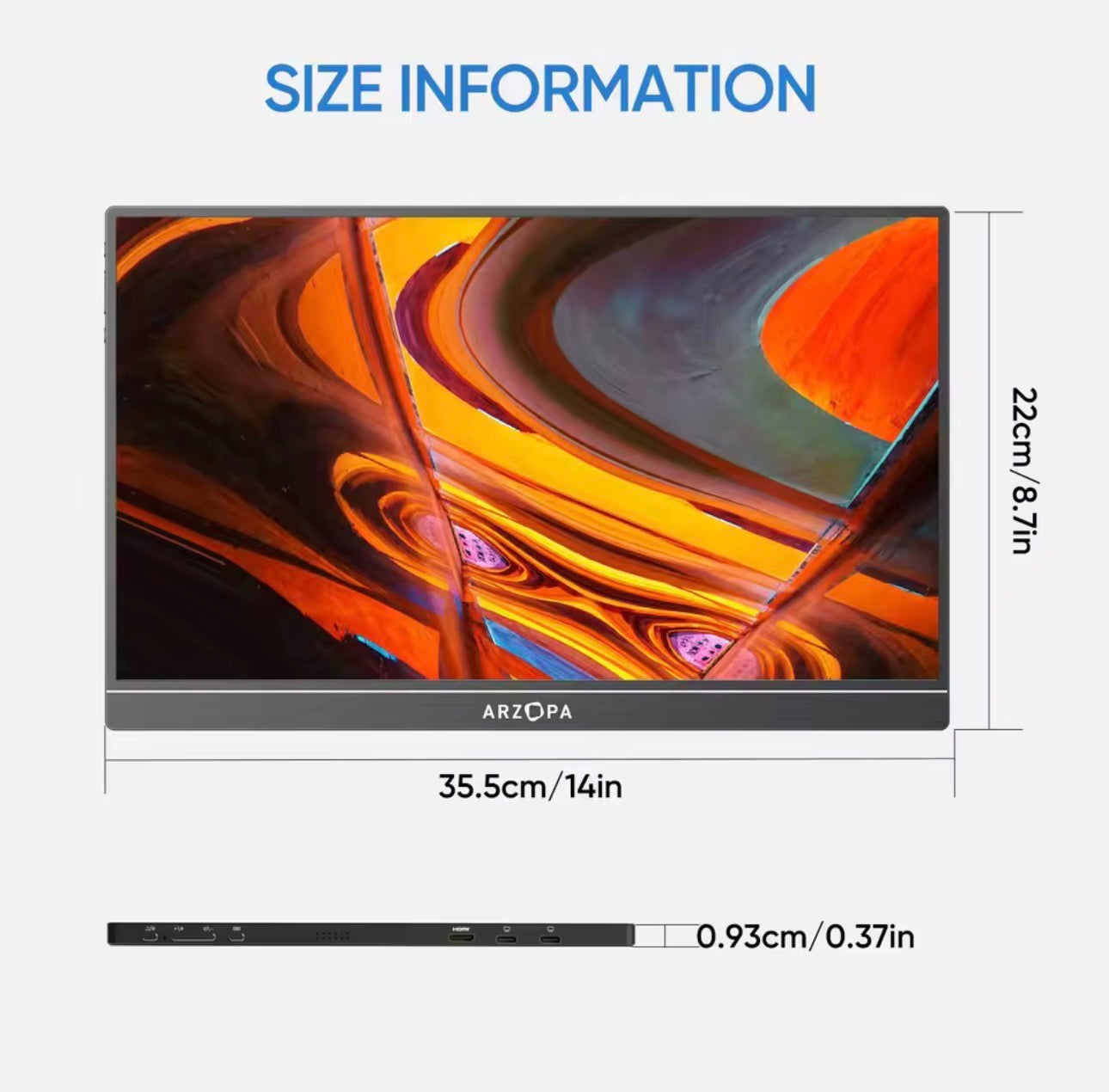 🖥️ ARZOPA 15.6” Portable Monitor — Full HD IPS Second Screen