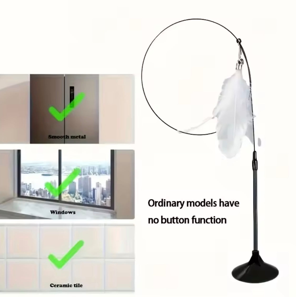 🐱 SuctionPlay™ Interactive Cat Teaser Wand