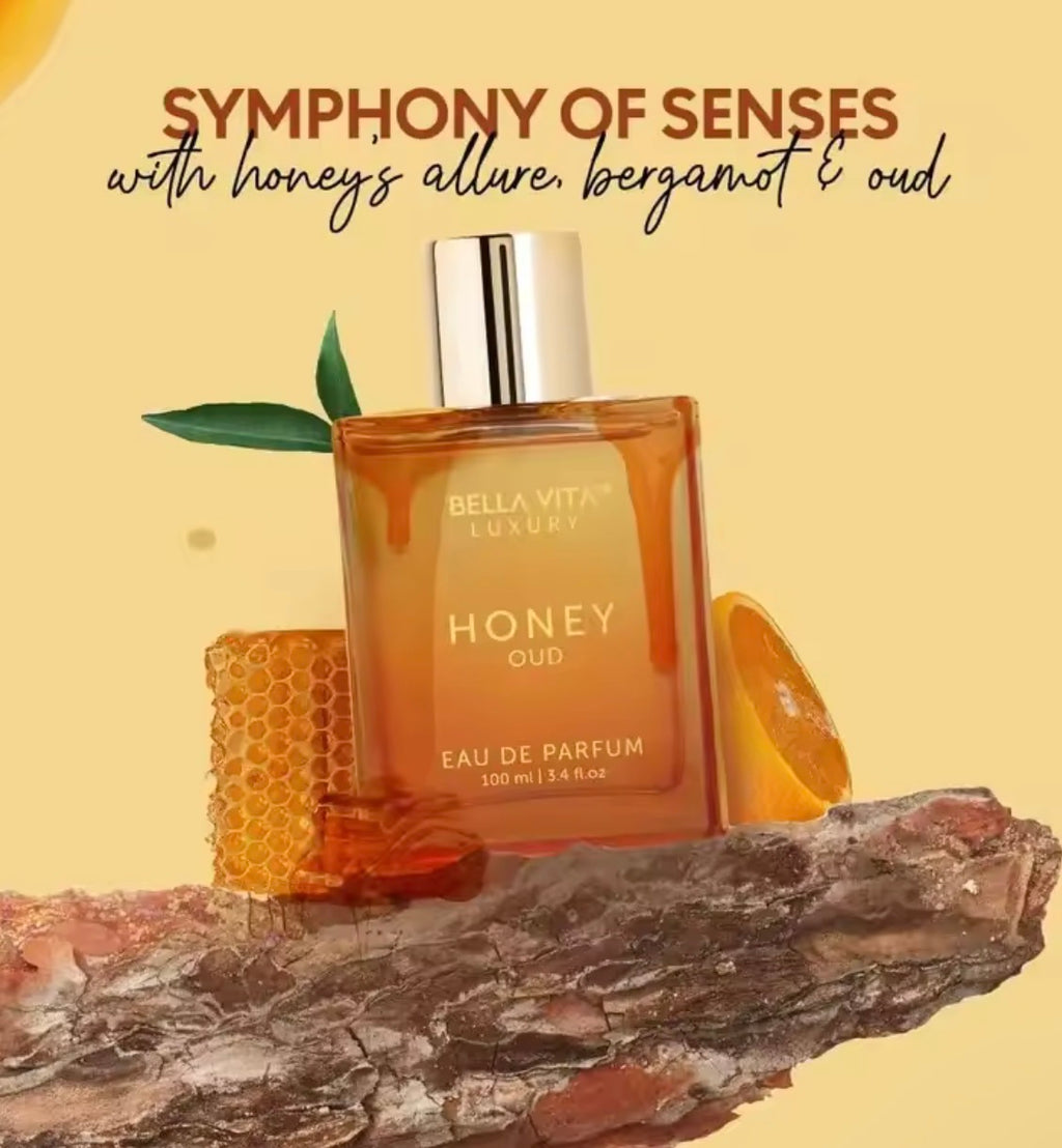 Bella Vita Luxury Honey Oud 100ML Eau De Parfum — Long‑Lasting Arabian Unisex Fragrance