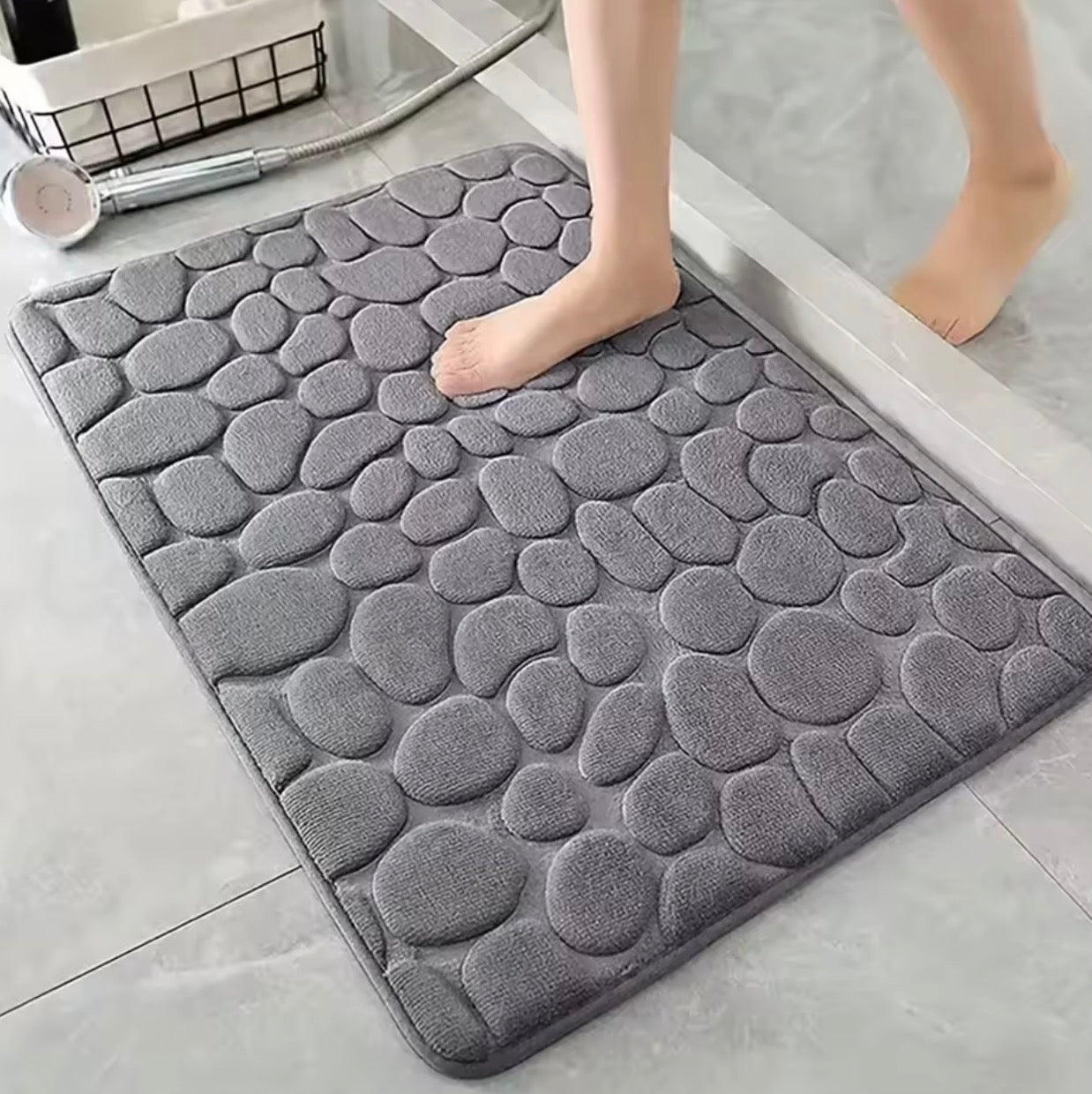 SafeStep™ 3D Non-Slip Bathroom Mat – Absorbent, Quick-Drying, Machine Washable